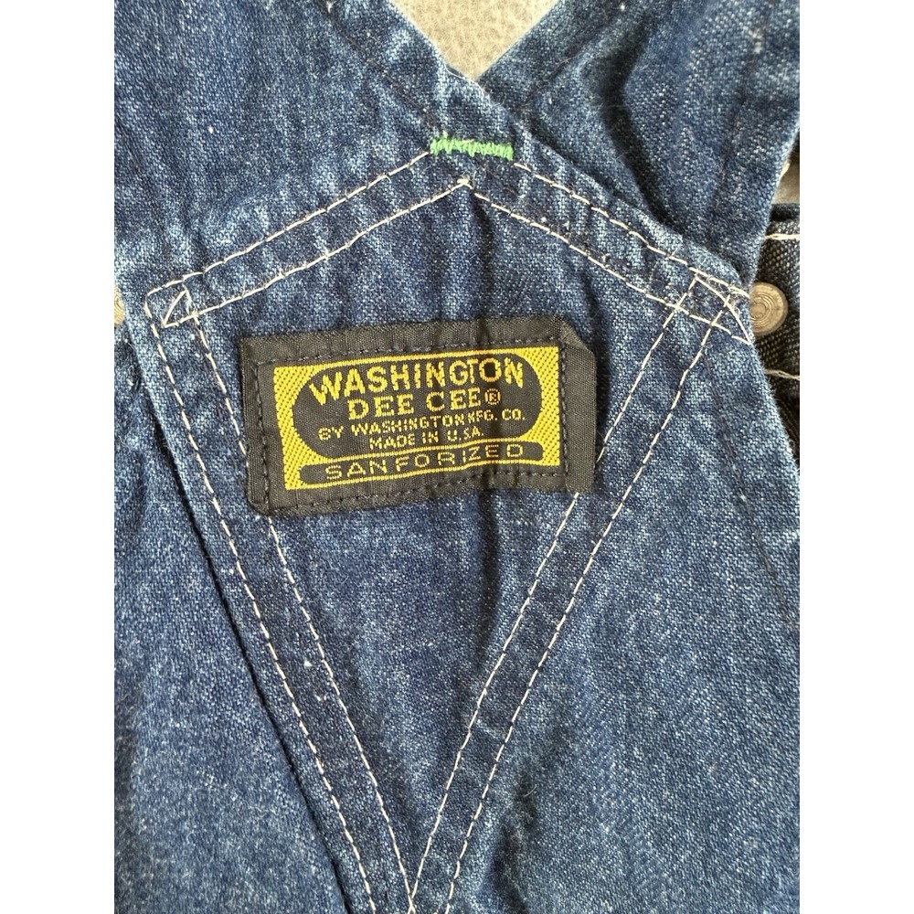 Vintage Washington Dee Cee Overalls Baby Toddler 18-24 Months 1970s Blue Denim - Picture 5 of 12